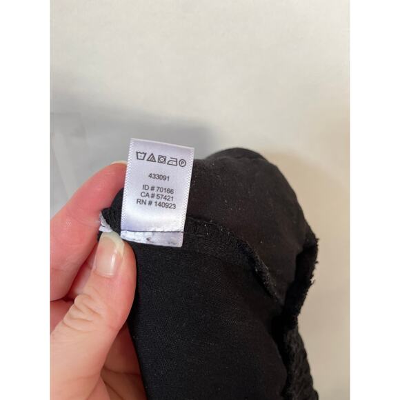 Lou & Grey Black Linen & Viscose Blend Pull On Drawstring Waist Pants Size Large - Picture 7 of 7